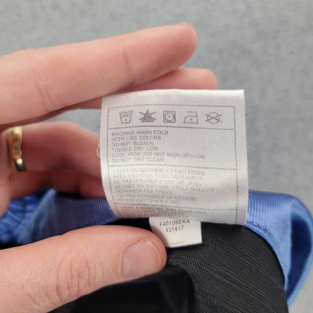 Nike‎ Kids Vintage Tear Away Track Pants Black Blue Snap Side Warmup L 14-16